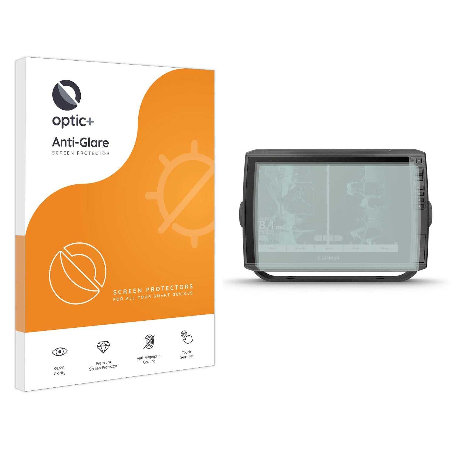 ScreenShield, Optic+ Anti-Glare Screen Protector for Garmin echoMAP Ultra 125sv 3pk